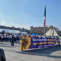 Trabajadores de la UAS protestan en CDMX contra la presunta persecución política de Rocha Moya (Vide