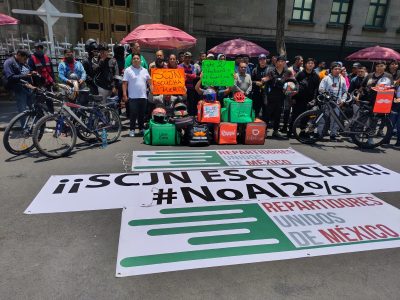 Repartidores de Uber piden a Lenia Batres anular impuesto del 2%