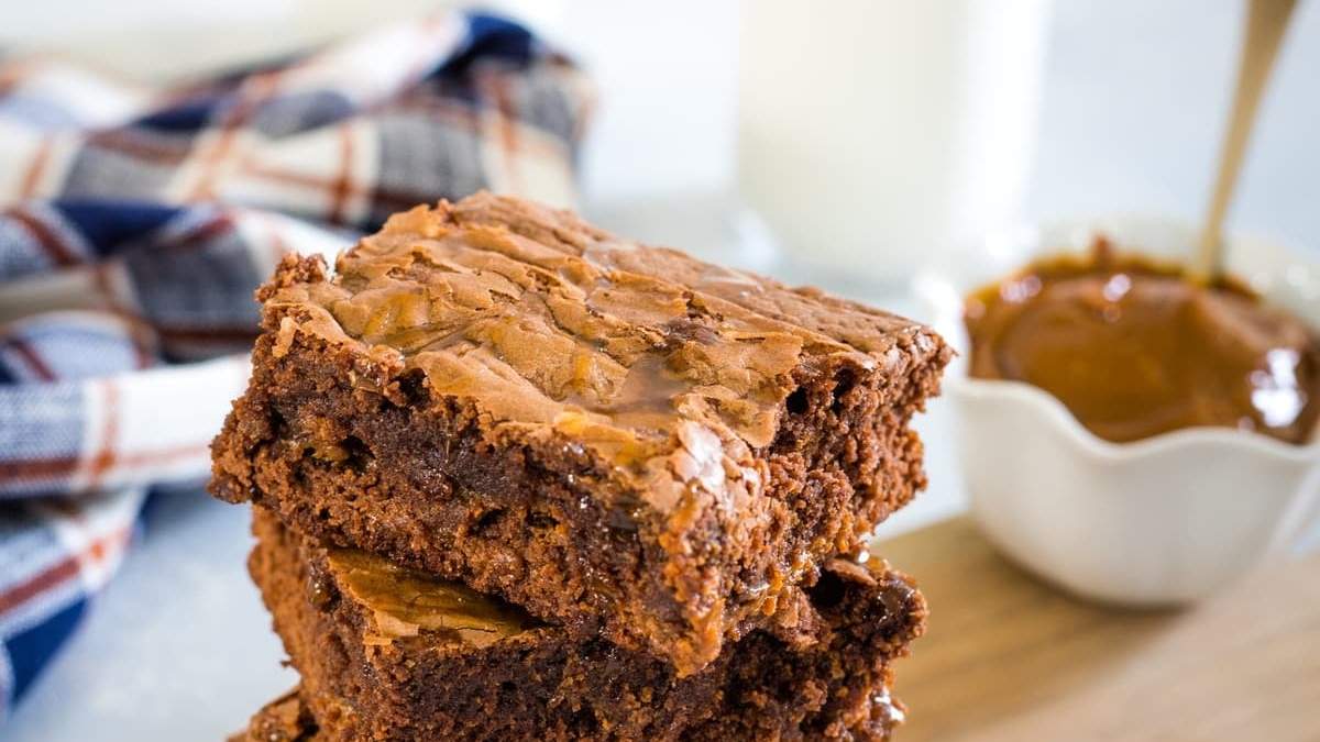 Brownie de dulce de leche. Fuente: (X)