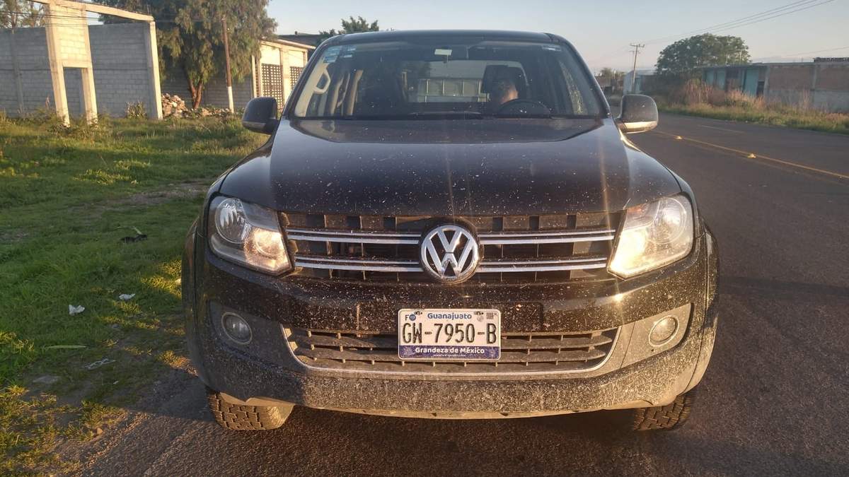 La camioneta en la que viajaba el exalcalde de Apaseo el Alto