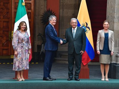 AMLO se reúne con Guillermo Lasso, presidente de Ecuador, en Palacio Nacional (Video)