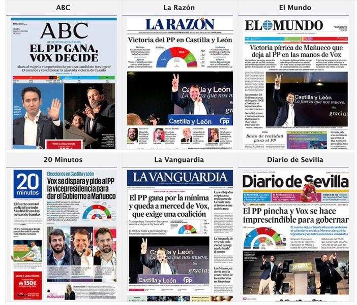 Prensa española. "Degradación de la información".