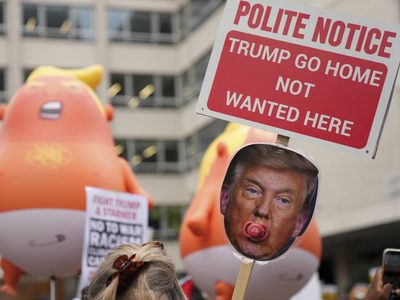Segunda visita de Trump al Reino Unido genera protestas y arrestos