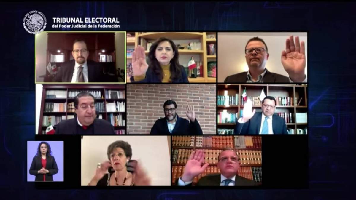 Sesión virtual del Tribunal Electoral