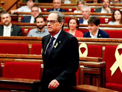 Un fallo judicial destituyó a Quim Torra, presidente de Cataluña