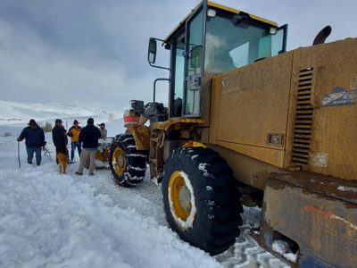 Comunidad mapuche se sumó a los trabajos para retirar la nieve en los caminos de Los Miches