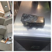 Le explota el celular y cae de las escaleras de la estación Camarones del Metro