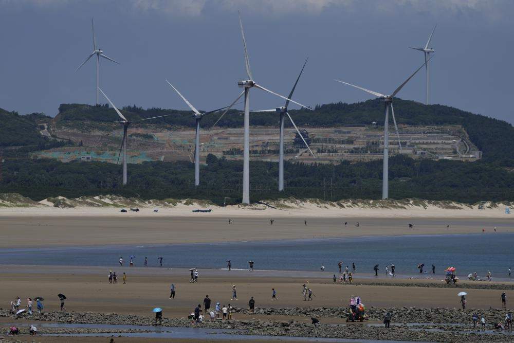 Un parque de energía eólica en Pingtan, en la provincia Fujian, China