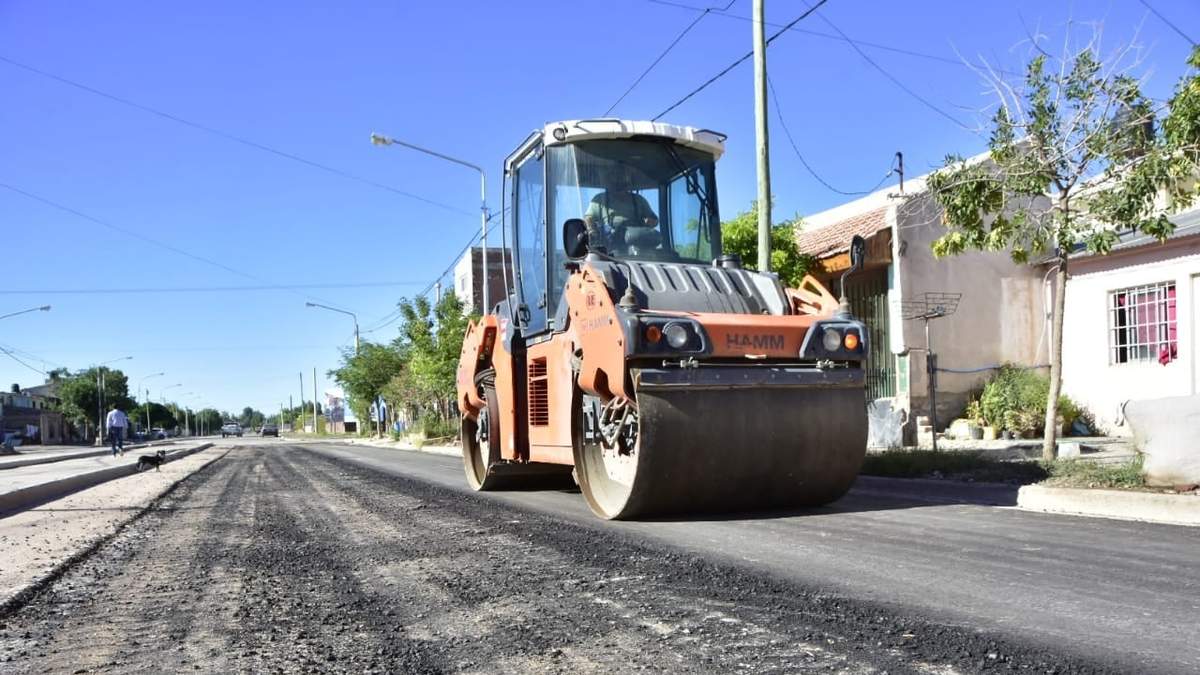 Obras en la Avenida Racedo. Fuente: (Twitter)