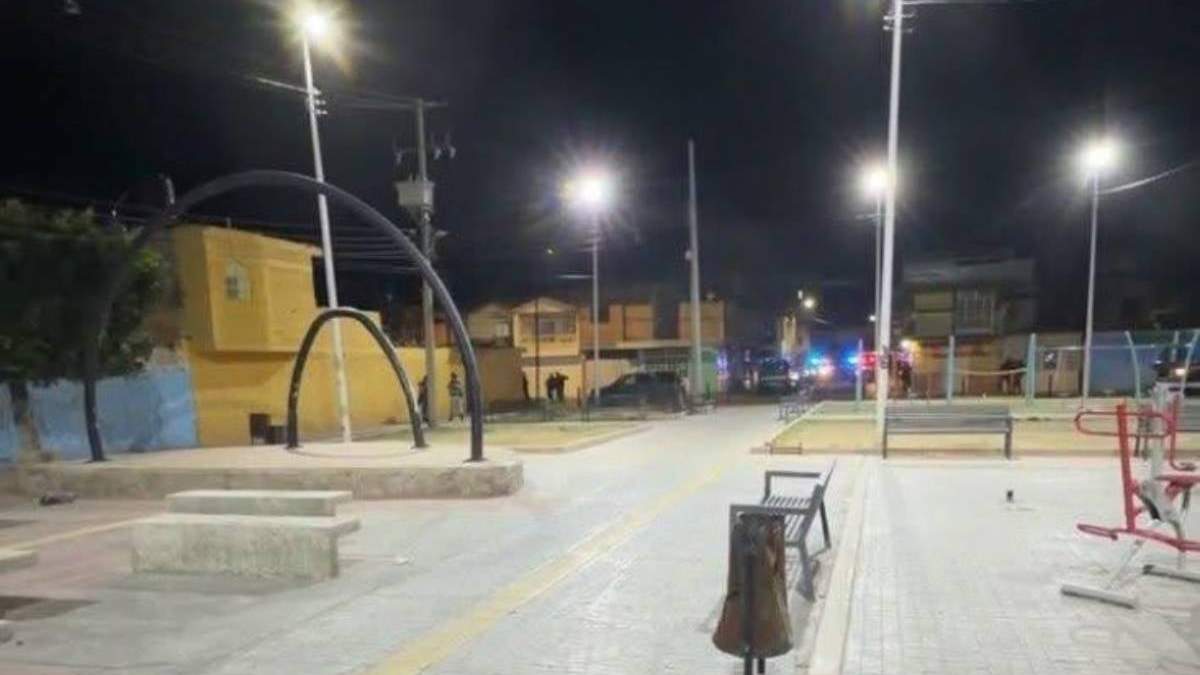 Parque donde un ataque armado dejó ocho niños lesionados en San Francisco del Rincón, Guanajuato