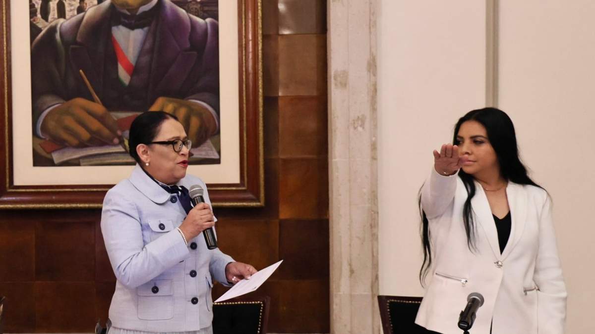 Rosa Icela Rodríguez toma protesta a Martha Lidia Pérez Gumercindo como tiular de la Comisión Nacional de Búsqueda