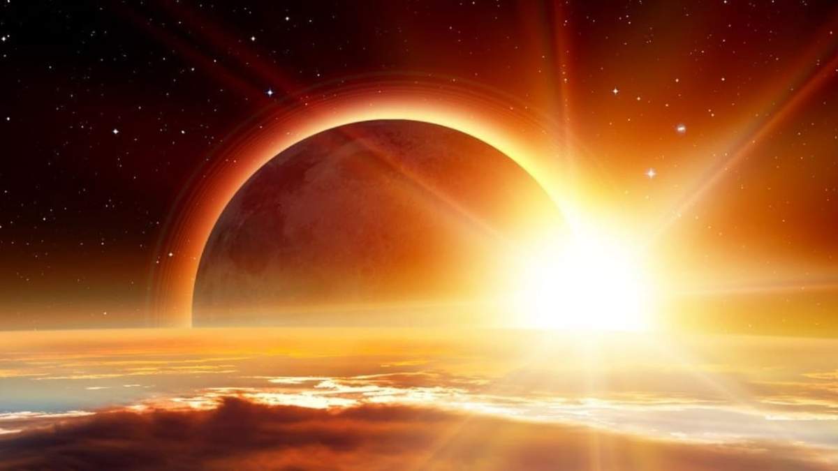 El eclipse, en su máximo esplendor. Fuente: (Twitter)
