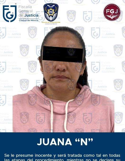 Juana “N” detenida