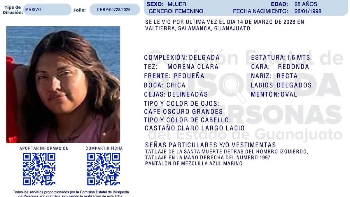 Ficha de búsqueda de la buscadora Cecilia García