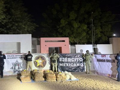 Decomisan media tonelada de metanfetamina en San Luis Río Colorado, Sonora
