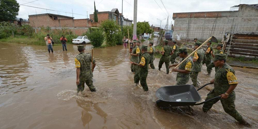 Implementan Plan DN-III para atender a damnificados por las lluvias en el Estado de México