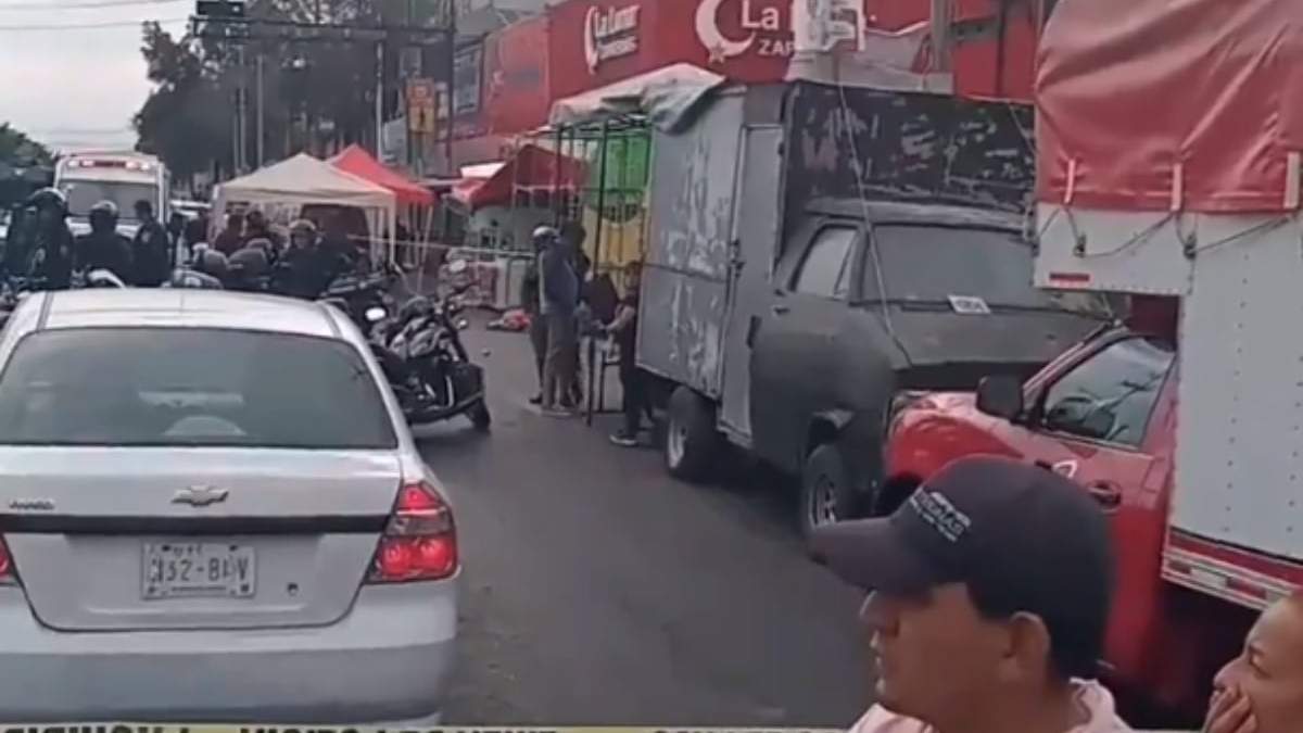 El sitio de la balacera en Iztacalco