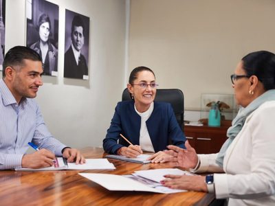 Rosa Icela y Harfuch sostienen su primera reunión de trabajo con Sheinbaum