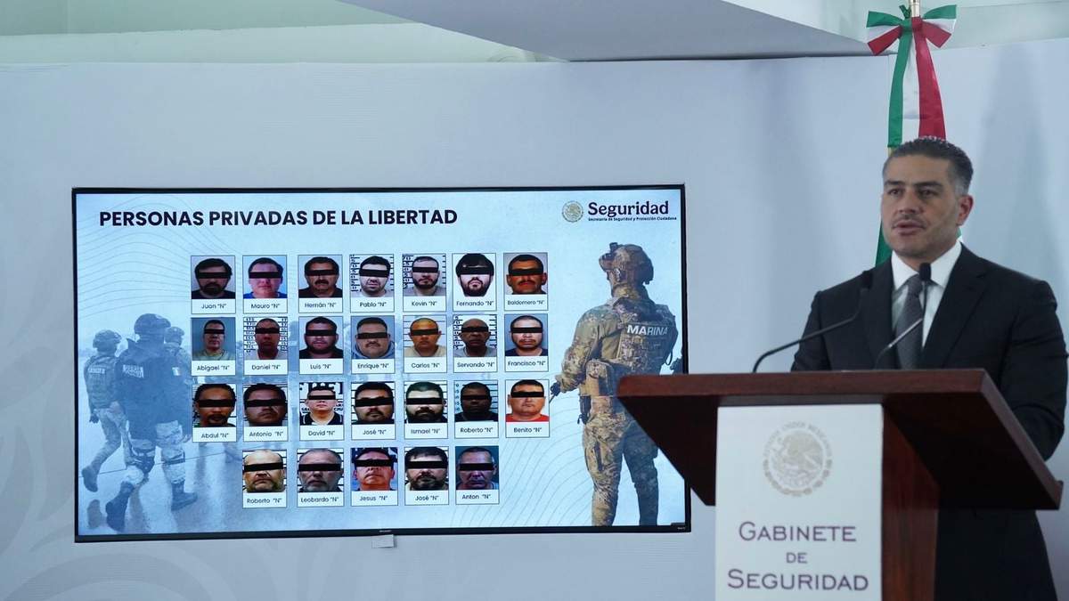 García Harfuch en la conferencia del Gabinete de Seguridad