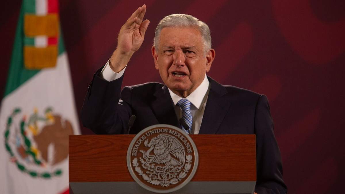 El mandatario durante la conferencia matutina de este jueves.