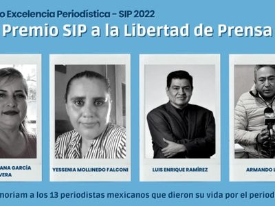 Conceden el Gran Premio de la Libertad de Prensa a 13 periodistas mexicanos asesinados desde octubre