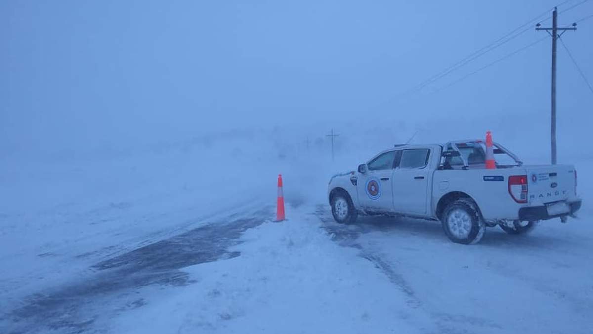 Viento blanco en la ruta 26 de Caviahue. Fuente (Facebook)