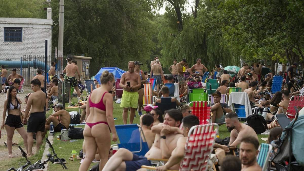 El balneario Río Grande de Neuquén. Fuente: (Emiliano Ortiz)
