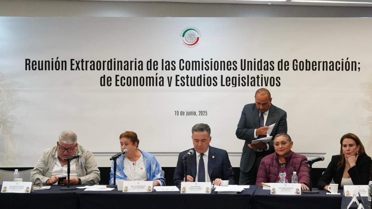 Reunión Extraordinaria de las comisiones unidas de Gobernación, de Economía, y de Estudios Legislativos, presididas por la senadora Lilia Margarita Valdez Martínez, Emmanuel Reyes Carmona, y Enrique Inzunza Cázarez