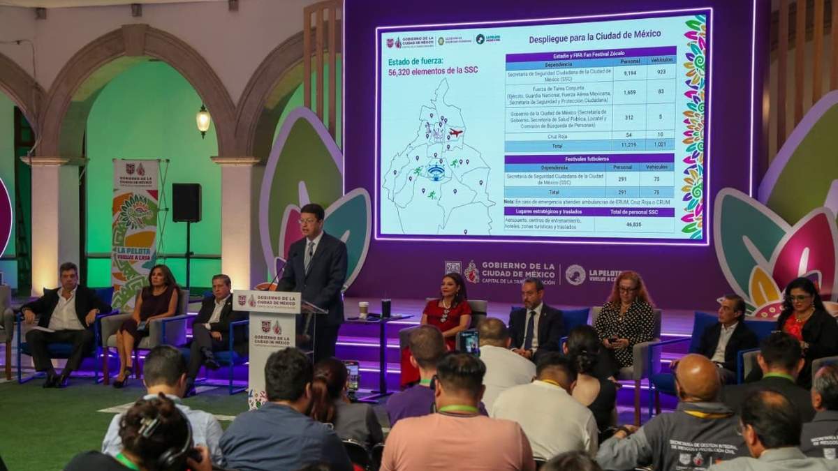 El titular de la SSC en la presentación del plan de seguridad