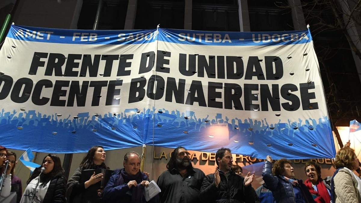 Docentes bonaerenses. Fuente: (Twitter)