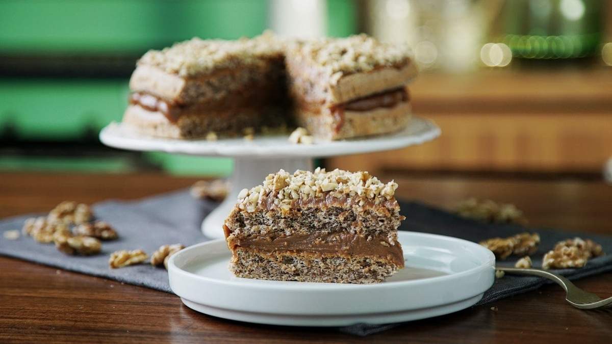 Torta de nuez. Fuente: (Tastemade)