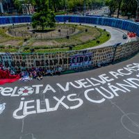 “La pelota vuelve a casa, ¿ellxs cuándo?”: nueva protesta de colectivos en Paseo de la Reforma