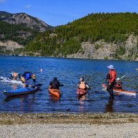 Se realizó el primer curso de kayak de travesía sobre las aguas del Lago Lácar