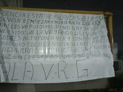 En narcomantas, criminales amenazan con una guerra contra el gobierno de Tabasco