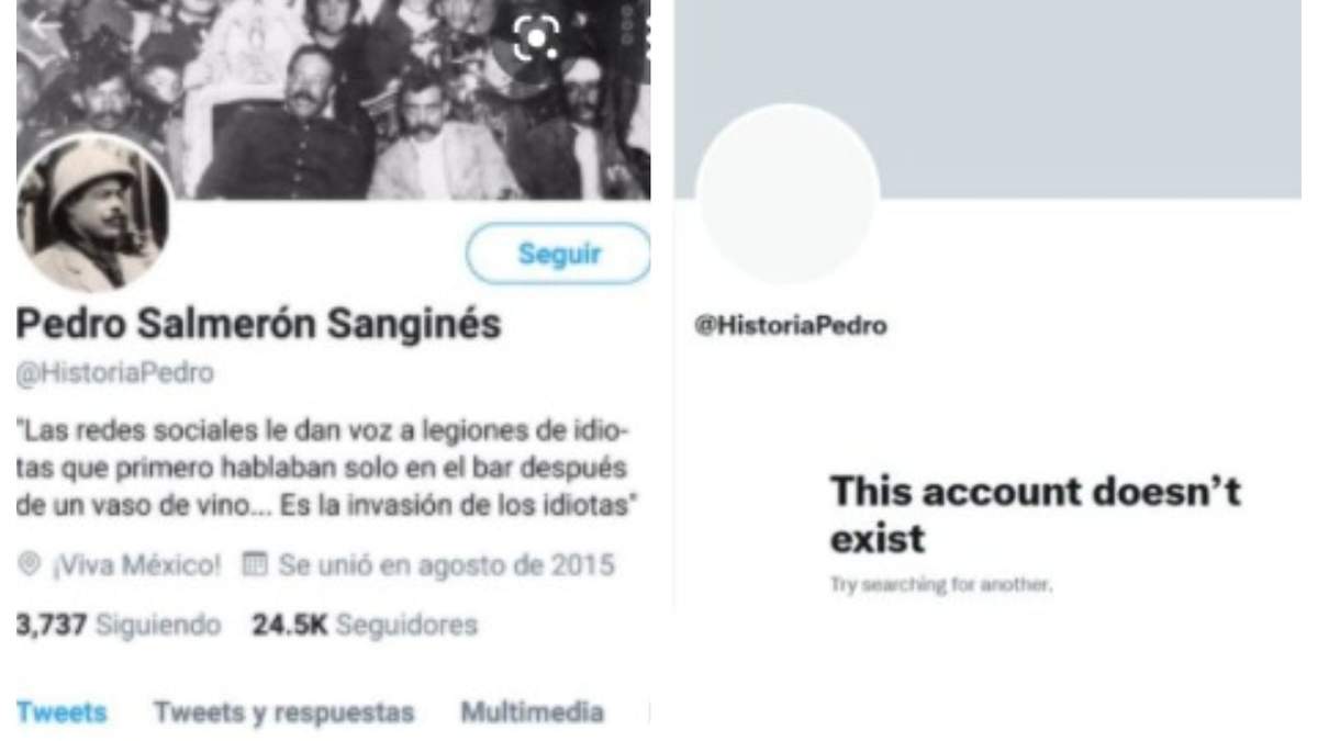 La cuenta en Twitter de Pedro Salmerón