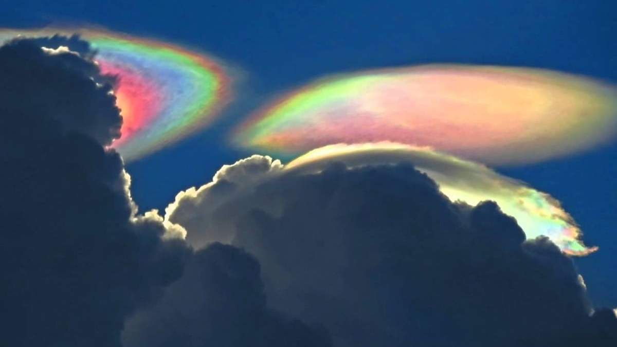 Nubes iridiscentes observadas en Coatzacoalcos, Veracruz
