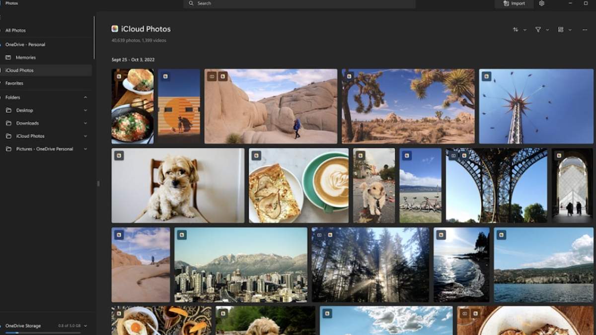 Captura de la nueva integración de Fotos con iCloud