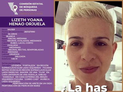 Autoridades buscan a chef colombiana desaparecida en Tijuana