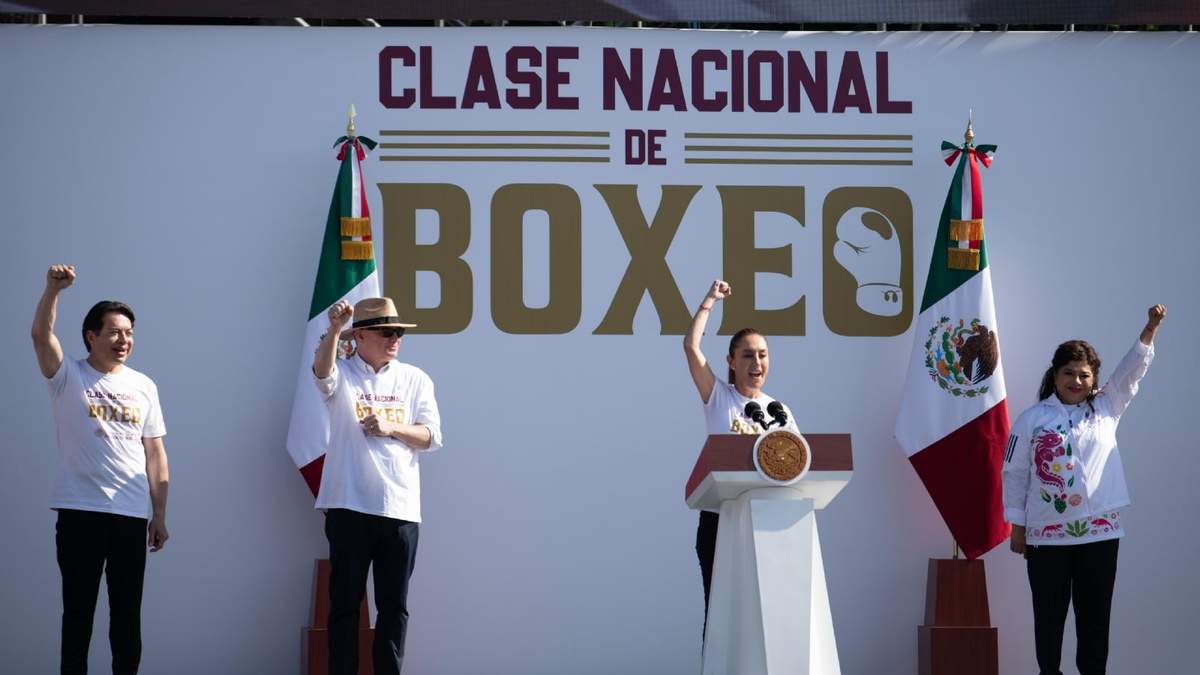 Claudia Sheinbaum Pardo en la Clase Nacional de Boxeo