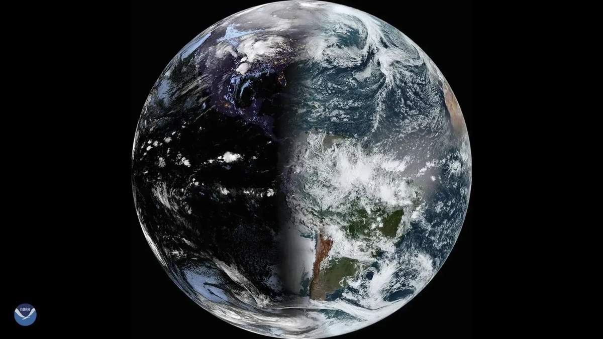 Imagen de la Tierra, proporcionada por el Servicio Nacional de Meteorología de Estados Unidos