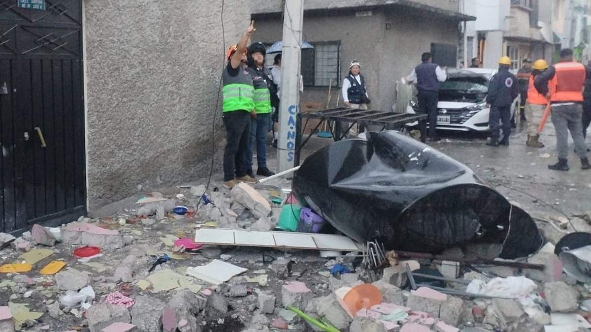 Efectos de la explosión en la colonia Carlos Zapata Vela
