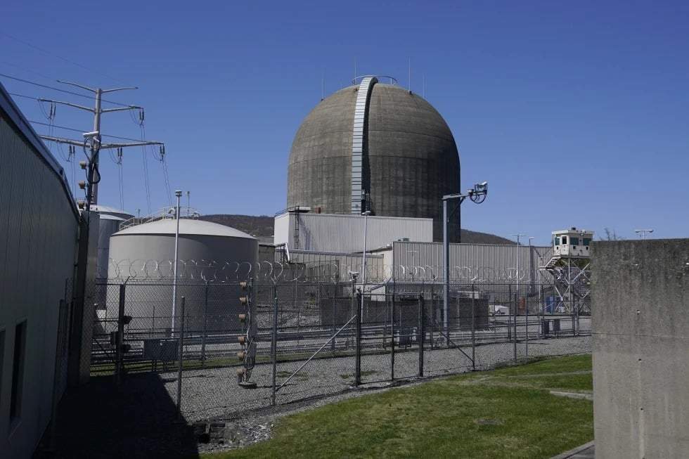 El reactor Unit 2 de la Central Nuclear de Indian Point en Buchanan, Nueva York, el 26 de abril de 2021, casi un año después de que cesó sus operaciones.