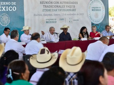 AMLO supervisa avance de las obras que conforman el Plan de Justicia Yaqui