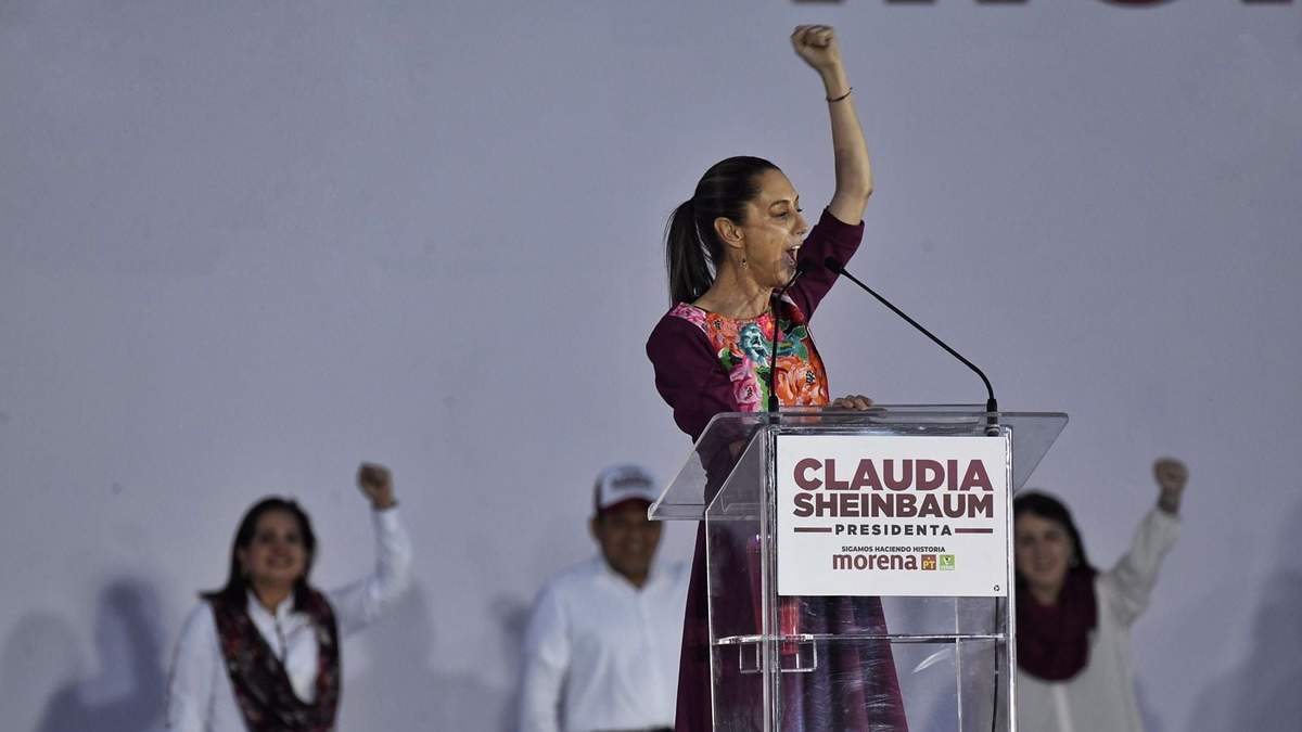 Claudia Sheinbaum en el zócalo