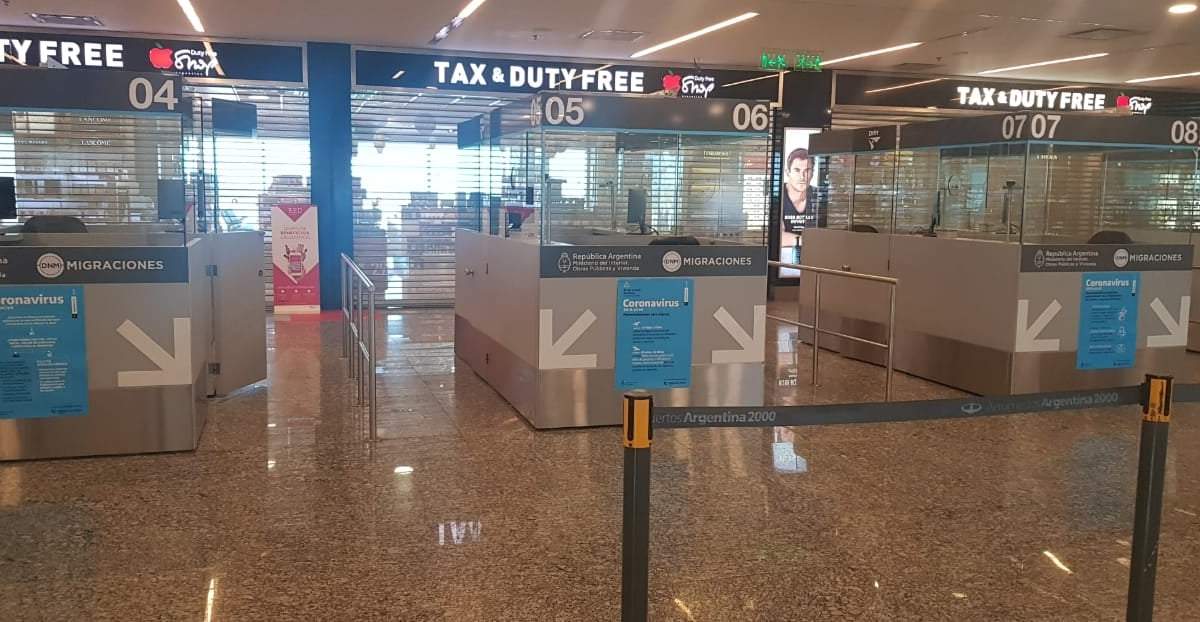 Controles en Ezeiza. Fuente: (Twitter)