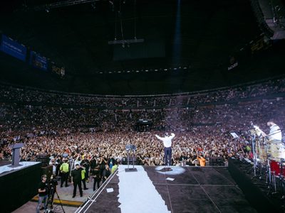 Residente, consignas que hicieron temblar al Palacio de los Deportes