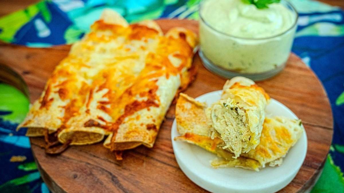 Rollitos de pollo cremoso. Fuente: (Instagram)