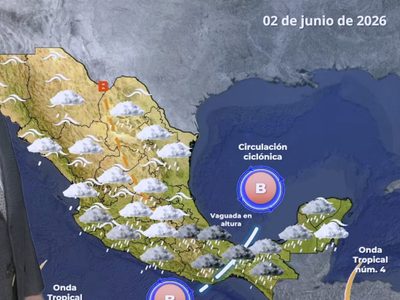 Llega la onda tropical 4; temporal de lluvias fuertes e intensas pegará el martes en estas entidades