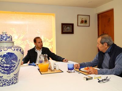 Porfirio Muñoz Ledo recibe en su casa a Marko Cortés; esto fue lo que conversaron