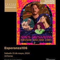 Teatro de la Esperanza festejará 106 aniversario con Simon Grossmann, Pehuenche, Renee Mooi y Leiden